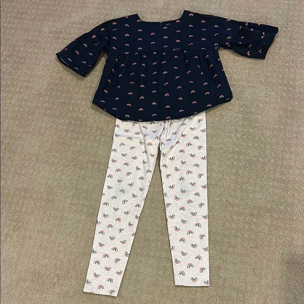 Navy and White Kids Bottoms Set